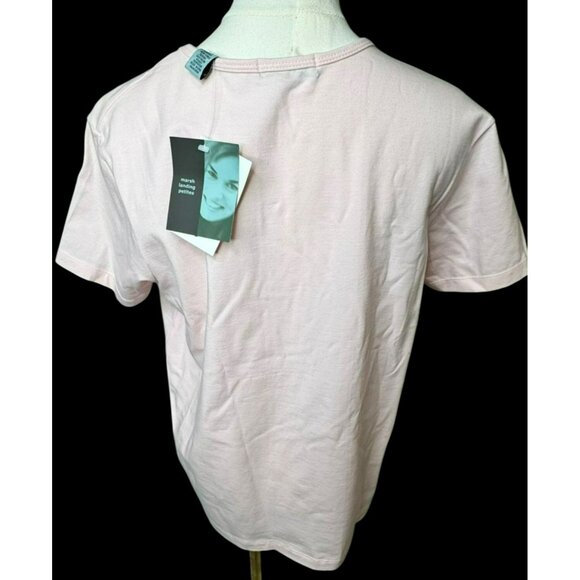Marsh Landing Petites Light Pink Crew Neck Cotton T-Shirt Size PL - Picture 3 of 7